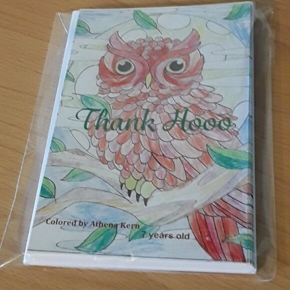 Unique Custom Printed Thank You Cards | Owl - Picture 4 of 8